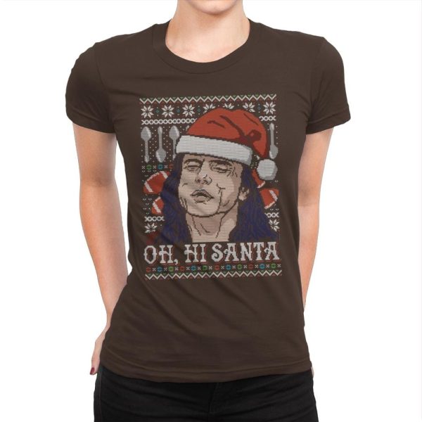 Oh Hi Santa - Ugly Holiday - Womens Premium on Sale - Image 2