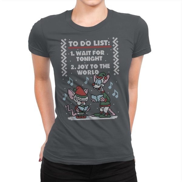Christmas List! - Ugly Holiday - Womens Premium Cheap - Image 4