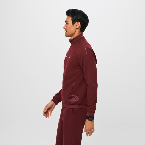 men s Burgundy Cobaki -  Scrub Jacket (3XL-6XL) For Discount - Image 3