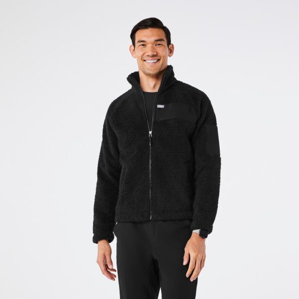 men s Black On Shift High Pile - Fleece Bomber Jacket™ Online