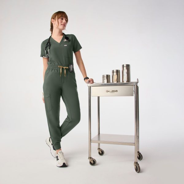 women s Moss High Waisted Uman Relaxed - Jogger Scrub Pant Hot on Sale - Image 2